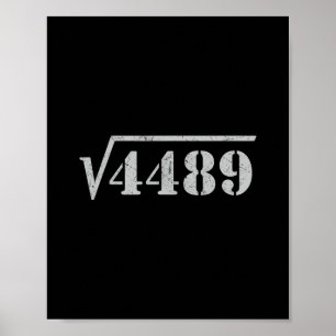 67 Meme Square Root 4489 Slang Math 6 7 Retro Men Poster