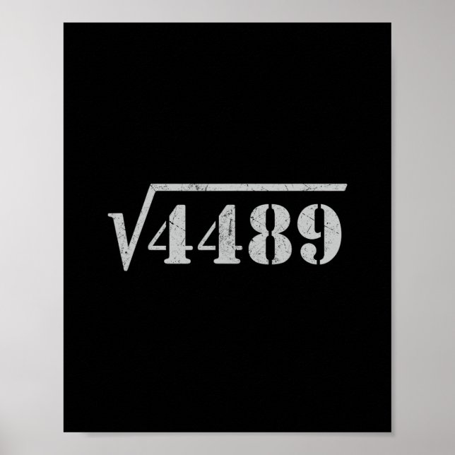 67 Meme Square Root 4489 Slang Math 6 7 Retro Men  Poster (Front)