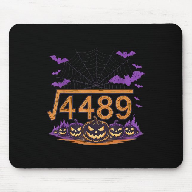 67 Meme Square Root 4489 Slang Math Halloween Cost Mouse Pad (Front)