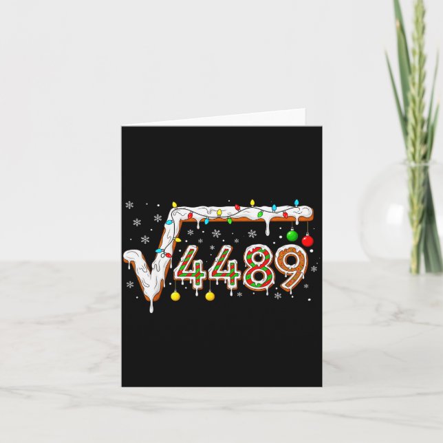 67 Meme Square Root 4489 Slang Math Teacher Funny  Card (Front)