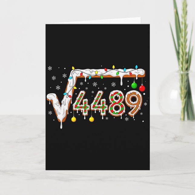 67 Meme Square Root 4489 Slang Math Teacher Funny  Card (Front)
