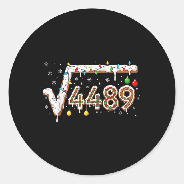 67 Meme Square Root 4489 Slang Math Teacher Funny  Classic Round Sticker (Front)