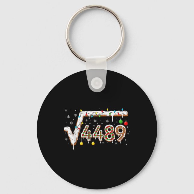 67 Meme Square Root 4489 Slang Math Teacher Funny  Keychain (Front)