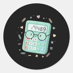 67 Meme Square Root 4489 Slang Six Seven Math Calc Classic Round Sticker