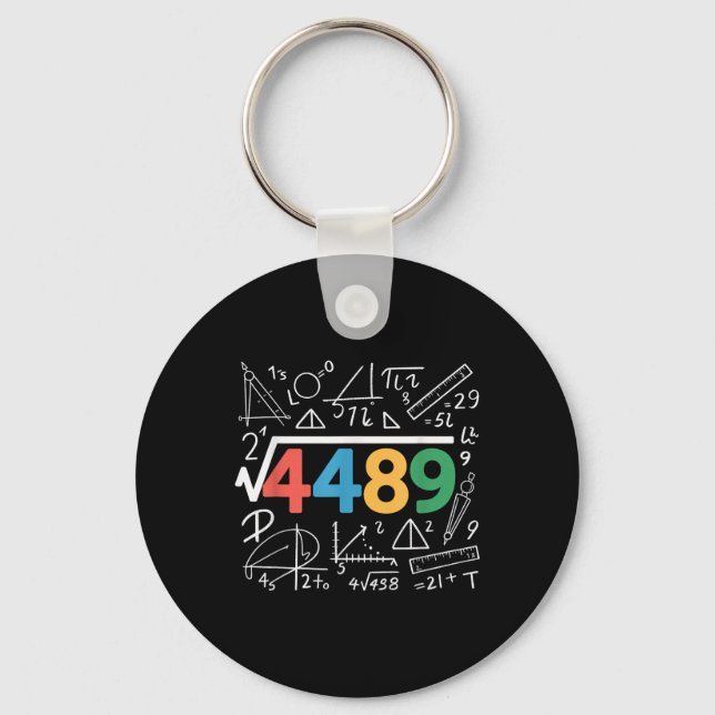 67 Meme Square Root 4489 Slang Six Seven Math Teac Keychain (Front)