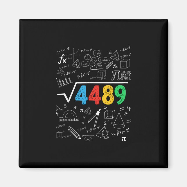 67 Meme Square Root 4489 Slang Six Seven Math Teac Magnet (Front)