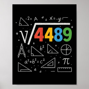 67 Meme Square Root 4489 Slang Six Seven Math Teac Poster