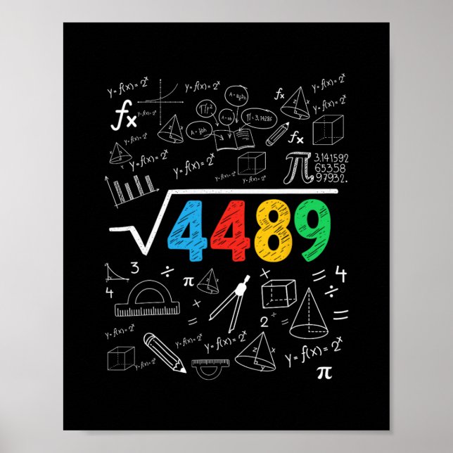 67 Meme Square Root 4489 Slang Six Seven Math Teac Poster (Front)