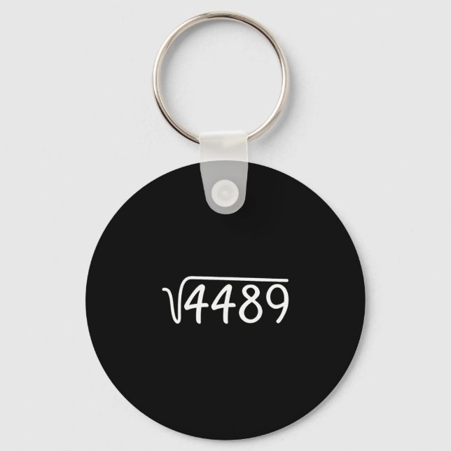 67 Meme Square Root 4489 Teen Six Seven Slang Math Keychain (Front)