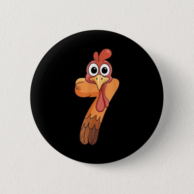 67 Meme Thanksgiving Turkey Day Funny Matching Duo Button (Front)