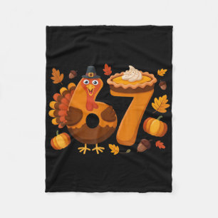 67 Meme Turkey 6-7 Funny Six Seven Thanksgiving  Fleece Blanket