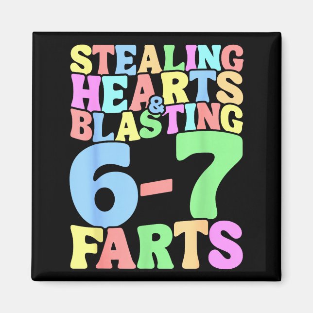 67 Meme Valentine's Day Six Seven 6-7 Funny Steali Magnet (Front)