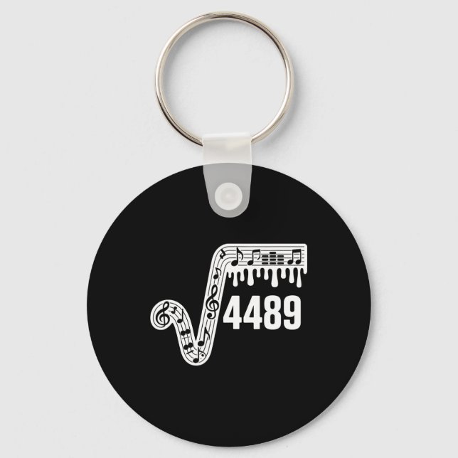 67 Music Drip Meme Square Root 4489 Slang Funny Ma Keychain (Front)