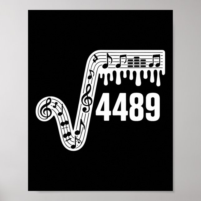 67 Music Drip Meme Square Root 4489 Slang Funny Ma Poster (Front)