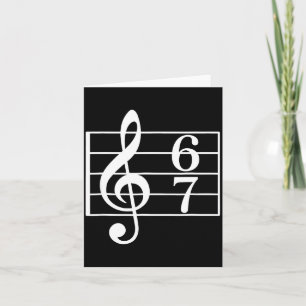 67 Music Meme Slang Six Seven Music Teacher School Card