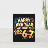 Happy New Year 2067 Funny 67 Six Seven Meme New Ye Card | Zazzle