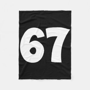 67 Number Sixty-seven Funny Meme School Teen Kid M Fleece Blanket