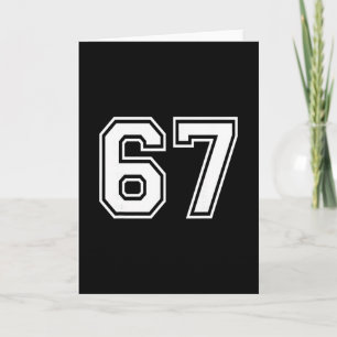 67 Number Sixty-seven Team Sports Graphic Matching Card
