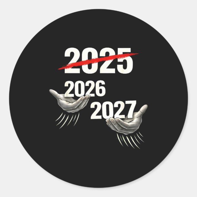 67 Nye 2026 Funny Boys Kids New Years Eve Party 6  Classic Round Sticker (Front)