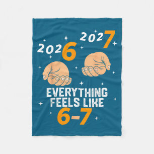 67 Nye 2026 New Years Funny 6 7 Number Six Seven M Fleece Blanket