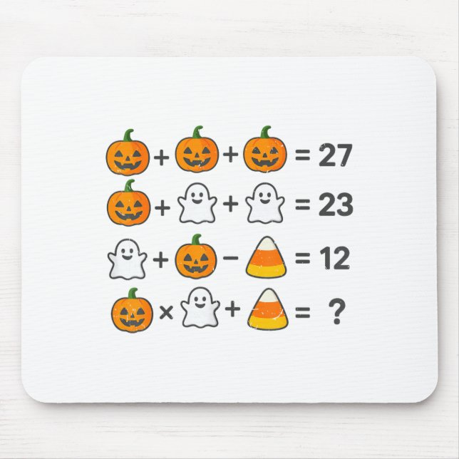 67 Order Operations Math Teacher Halloween Costume Mouse Pad (Front)