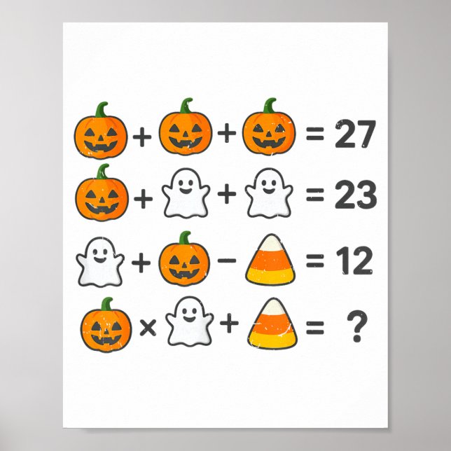 67 Order Operations Math Teacher Halloween Costume Poster (Front)