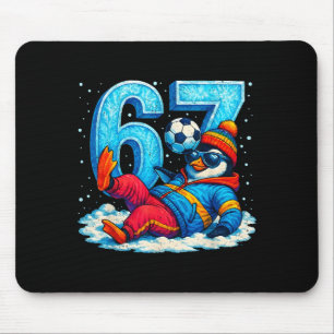 67 Penguin Soccer Funny Winter Meme Gift  Mouse Pad