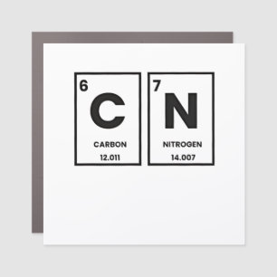 67 Periodic Table Element Chemistry Mason Meme Car Magnet