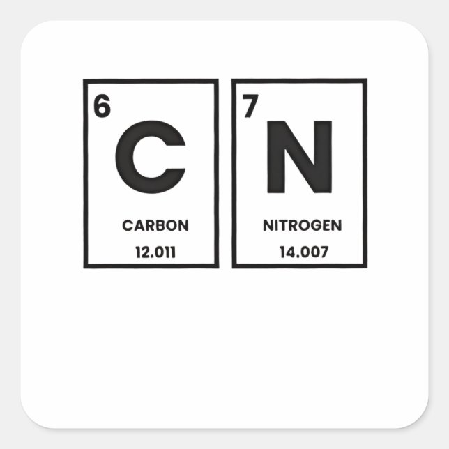 67 Periodic Table Element Chemistry Mason Meme  Square Sticker (Front)