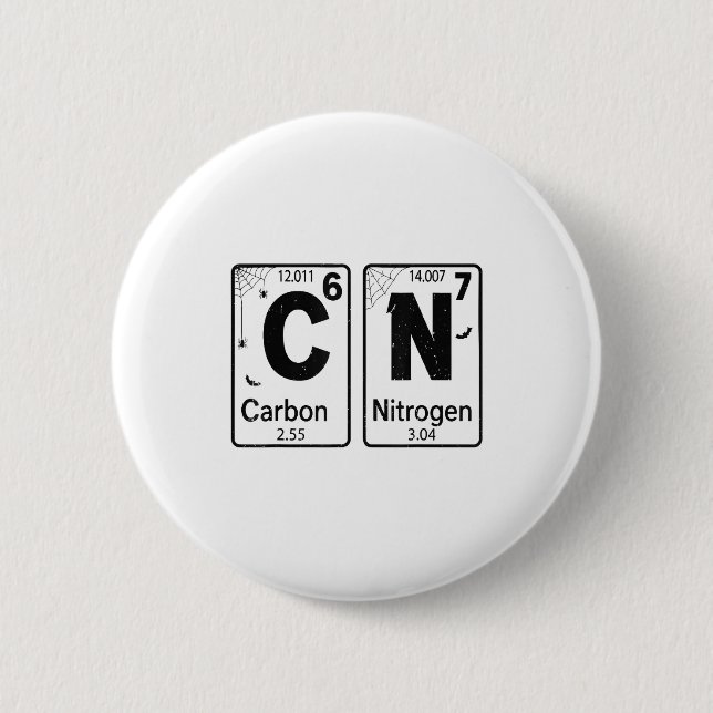 67 Periodic Table Halloween Costume Mad Scientist  Button (Front)