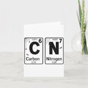 67 Periodic Table Halloween Costume Mad Scientist  Card
