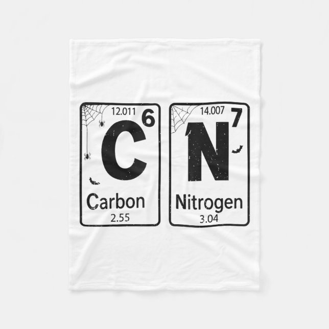 67 Periodic Table Halloween Costume Mad Scientist  Fleece Blanket (Front)