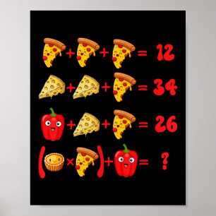 67 Pizza Meme Math Logic Puzzle  Poster