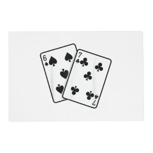 67 Playing Cards Meme Funny Six Seven Placemat