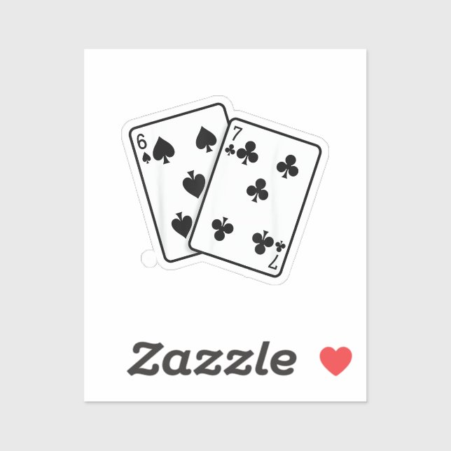 67 Playing Cards Meme Funny Six Seven Sticker (Sheet)