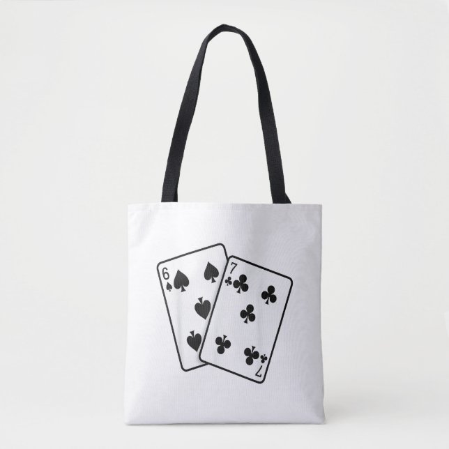 67 Playing Cards Meme Funny Six Seven Tote Bag (Front)
