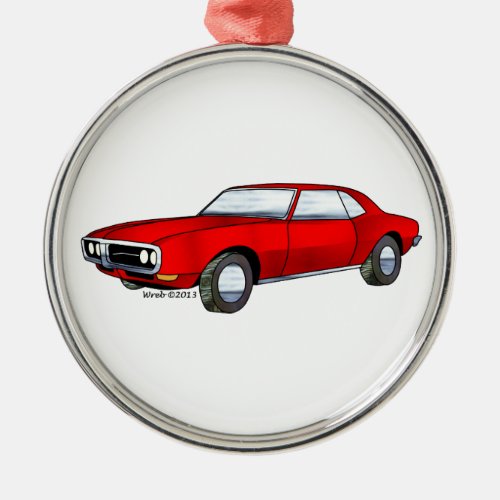 67 Pontiac Firebird Metal Ornament