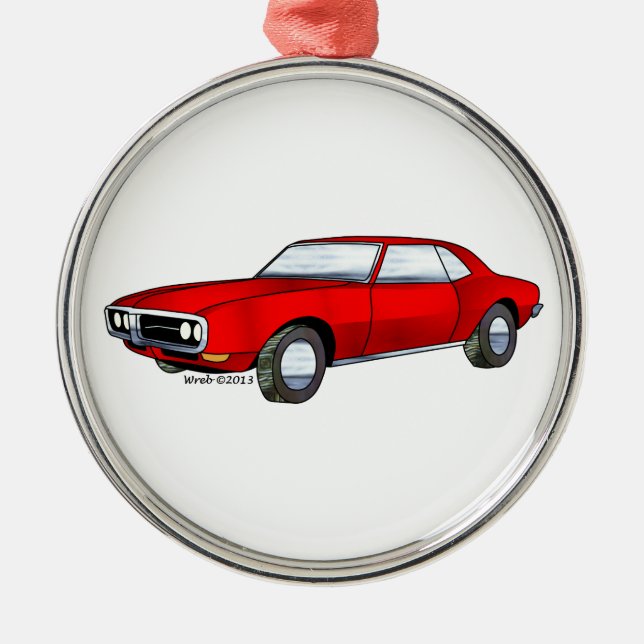 67 Pontiac Firebird Metal Ornament (Front)