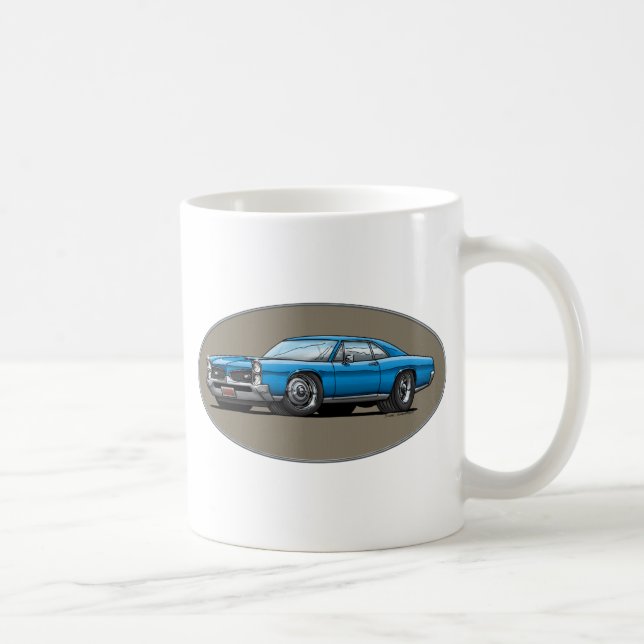 67 Pontiac GTO_blue Coffee Mug (Right)