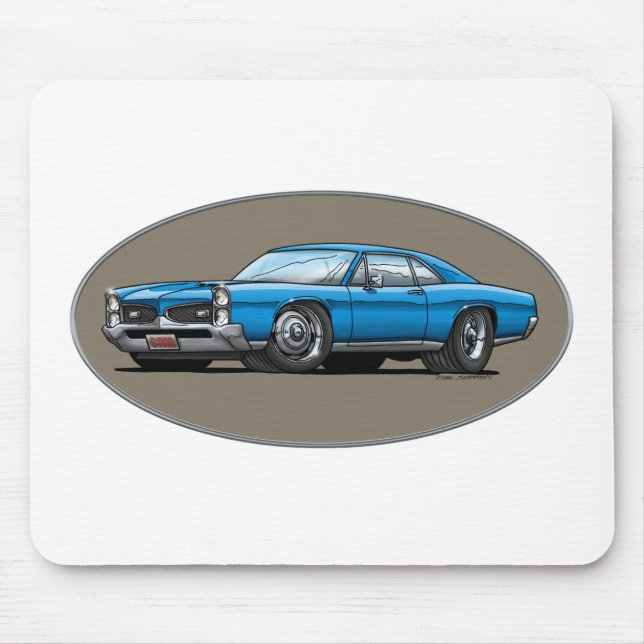67 Pontiac GTO_blue Mouse Pad (Front)