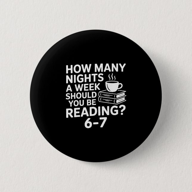 67 Reading Book Lover Funny Six Seven Meme Bookwor Button (Front)