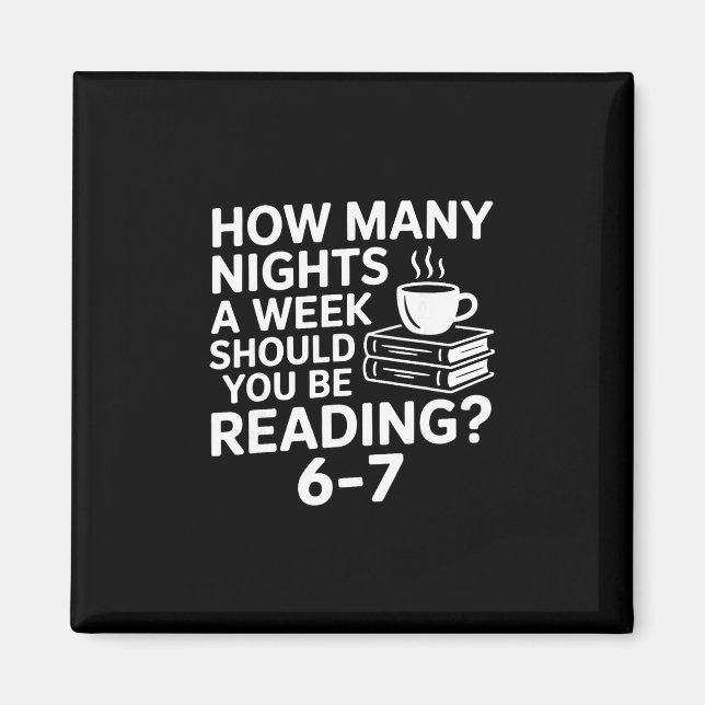 67 Reading Book Lover Funny Six Seven Meme Bookwor Magnet (Front)
