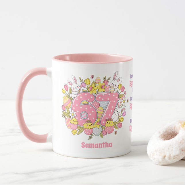 67 Reasons We’re Egg-cellent Friends! Easter Mug (With Donut)