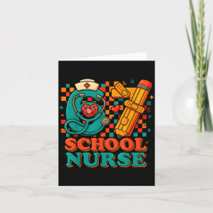 67 School Nurse Days Pencil Heart Funny Medical Card