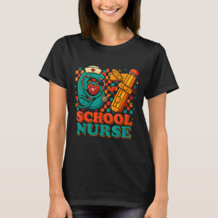67 School Nurse Days Pencil Heart Funny Medical T-Shirt