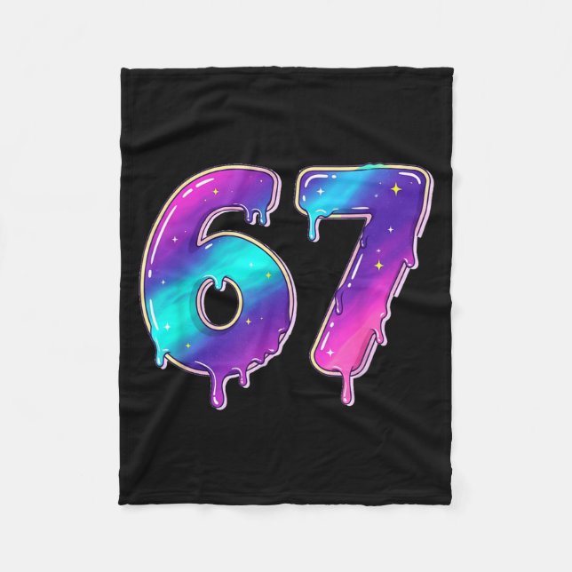 67 Shirt, 67 Meme Baseball Lifestyle 101 Apparel Y Fleece Blanket (Front)
