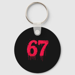 67 Shirt, 67 Meme Six Seven Men Teen Kids Funny  Keychain