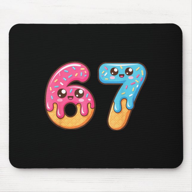 67 Shirt Baseball Lifestyle 101 Apparel Youth Drip Mouse Pad (Front)