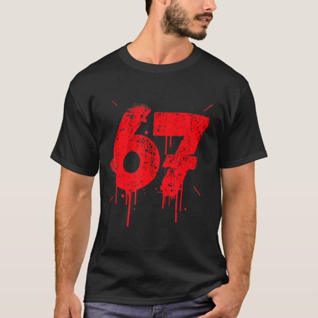 67 Shirt, Funny Shirts 67 Meme Six Seven Men Teen  (Front)
