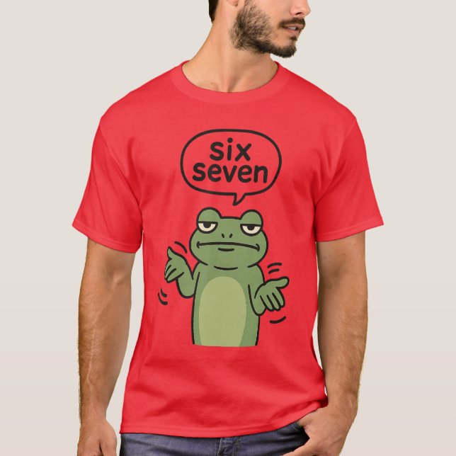 67 Si Seven 67 Frog Funny 6 7 Brainrot Gamer Meme  T-Shirt (Front)